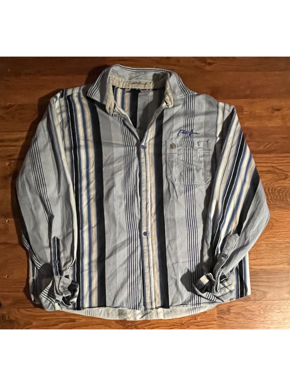 Phat Farm Men's XXL Striped Button-Up Shirt